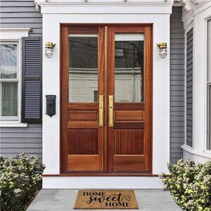 'Home Sweet Home' Doormat Welcome Mat, Outdoor Mat, Front Door, 30x17, Brown